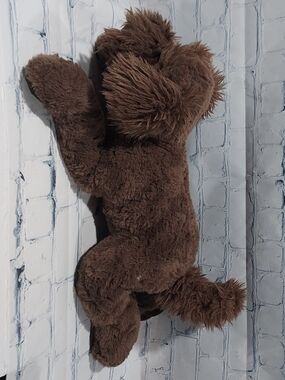 FAO Schwarz Brown Fluffy Puppy Dog Plushie Stuffed Animal